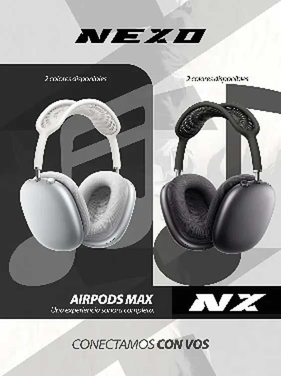 Auriculares AirPods Max en una placa de NEXO